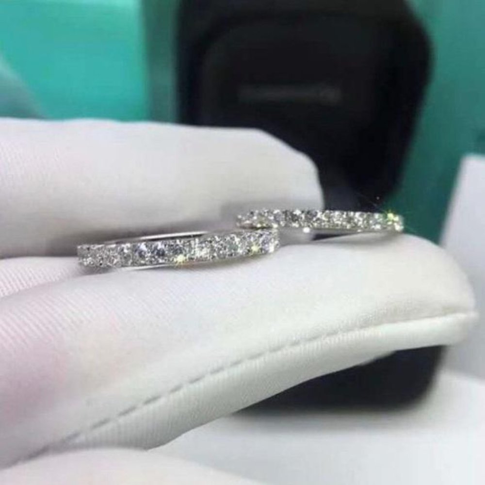 NEW 925 STERLING SILVER  FULL ETERNITY RING, CUTE RING, SHINY RING. - Picture 6 of 7